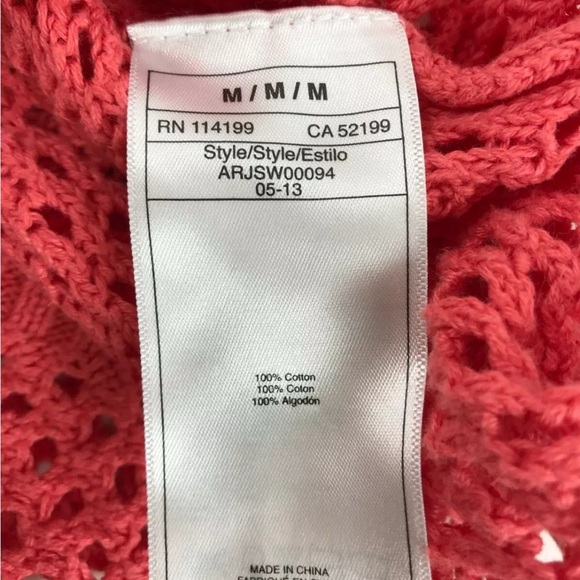 ROXY Sweater Women's Size M Pink Knit Boat Neck Pullover Semi Sheer Long Sleeve - Picture 6 of 7